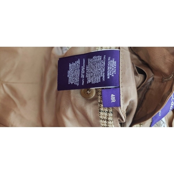 Ralph Lauren Purple Label Plaid Suit Jacket Size 49 R - Picture 11 of 16